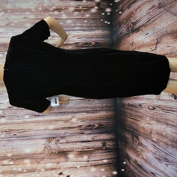 Leslie Fay Women's Black Velvet Dress Size 8 - Picture 9 of 12
